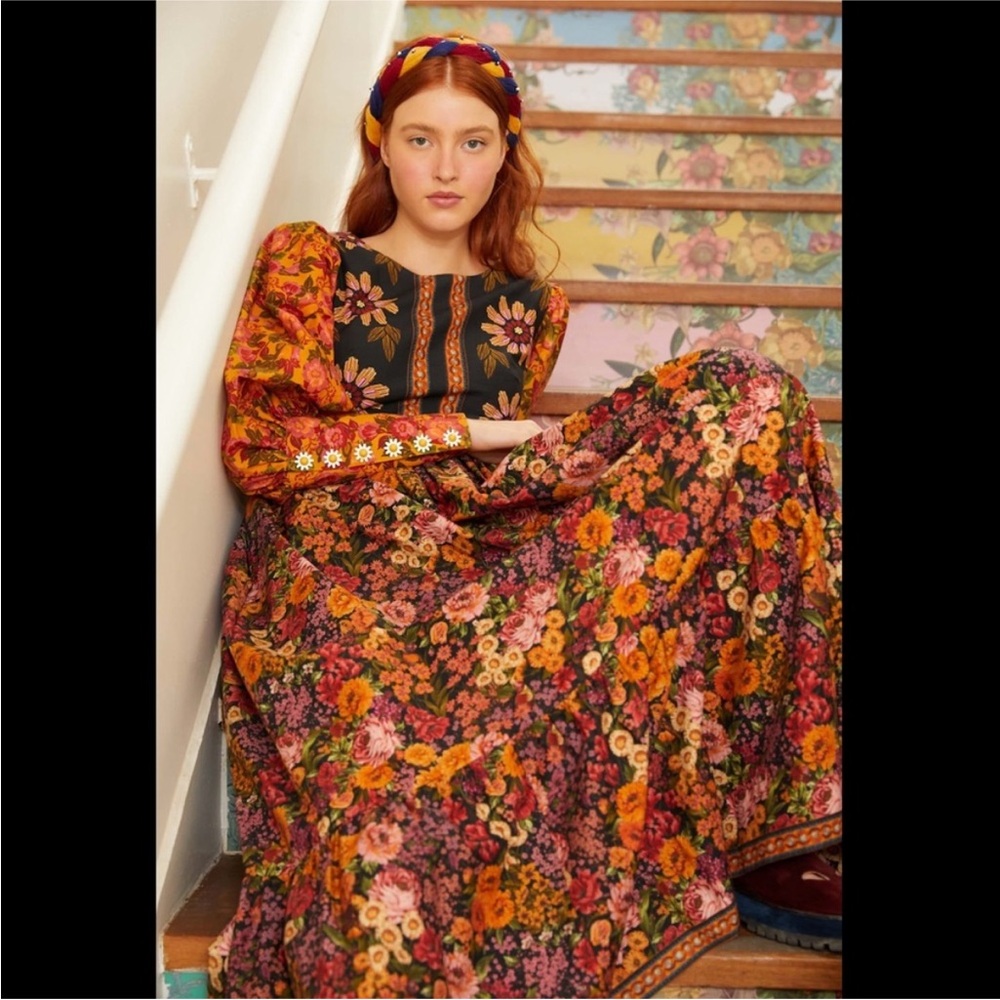 Farm Rio RARE Flowers Garden Maxi Dress